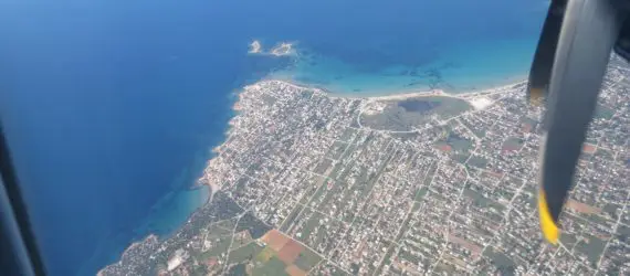 Udsigt fra fly over Athen