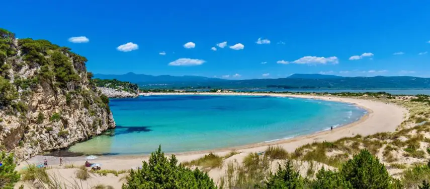 Voidokilia Strand på Peloponnes